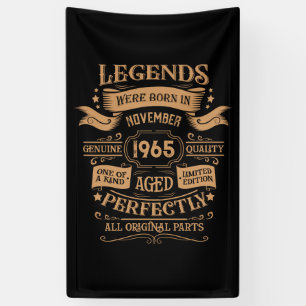 Gepersonaliseerd zestig vintage 60ste verjaardagsf spandoek