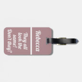 Gepersonaliseerd zien ze er hetzelfde Funny Bagage Bagagelabel (Achterkant horizontaal)