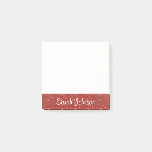 Gepersonaliseerd zijtabblad met naam post-it® notes (Voorkant)