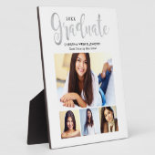 Gepersonaliseerd zilver 4 foto afstudeerproduct fotoplaat (Zijkant)