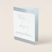 Gepersonaliseerd zilverfolie condoleert Kaart (Voorkant)
