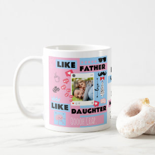 Gepersonaliseerd "Zo vader, zo dochter, o jee" Koffiemok