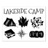 Gepersonaliseerd zomercamper voor brandweerkoppeli 	rubberstempel (Afrduk)