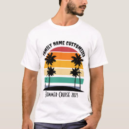 Gepersonaliseerd zomerzondstaartpalm voor de zomer t-shirt