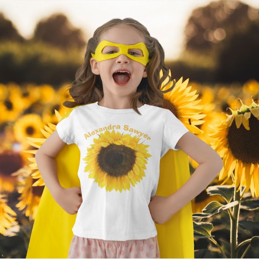 Gepersonaliseerd Zonnebloem Peuter T-shirt