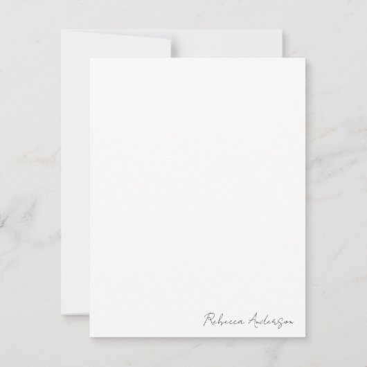 Gepersonaliseerd Zonnebloemenscript Dank u Nota Ka Bedankkaart (Achterkant)