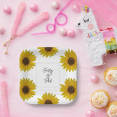 Gepersonaliseerd Zonnebloempapier Bord (Feest)