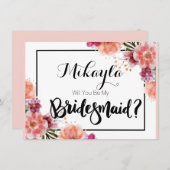 Gepersonaliseerd, zult u mijn bruidsmeisje Kaarten (Voorkant / Achterkant)