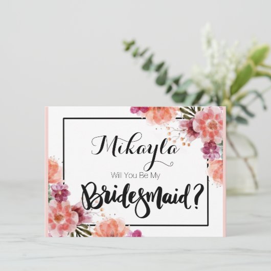 Gepersonaliseerd, zult u mijn bruidsmeisje Kaarten (Staand voorkant)