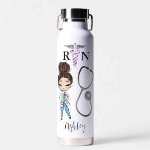 Gepersonaliseerd zurenmonogram Gift Water Fles