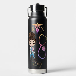 Gepersonaliseerd zurenmonogram Gift Water Fles