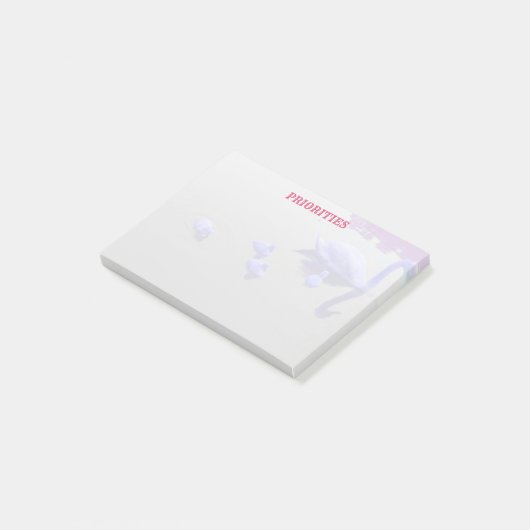 Gepersonaliseerd zwanenmeer post-it® notes (Schuin)