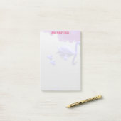 Gepersonaliseerd zwanenmeer post-it® notes (Op bureau)