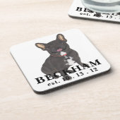 Gepersonaliseerd zwart Brindle Frenchie French Bul Bier Onderzetter (Linkerzijde)