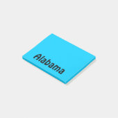 Gepersonaliseerd zwart en Aqua Post-it® Notes (Schuin)