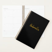 Gepersonaliseerd zwart en goud planner (Display)