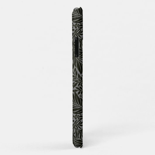 Gepersonaliseerd zwart en grijs botanisch monogram Case-Mate iPhone case (Achterkant/rechts)