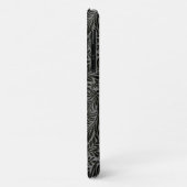 Gepersonaliseerd zwart en grijs botanisch monogram Case-Mate iPhone case (Achterkant/links)