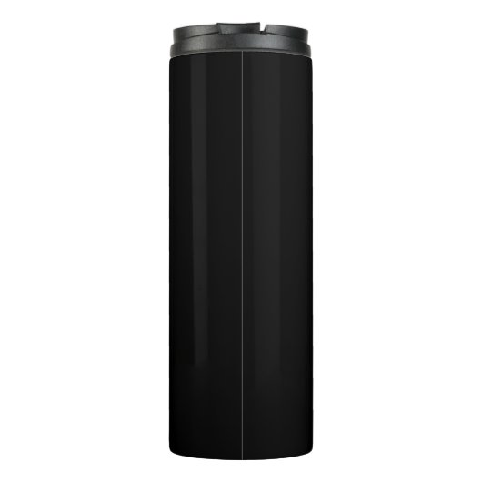 Gepersonaliseerd zwart goud modern monogram minima thermosbeker (Achterkant)