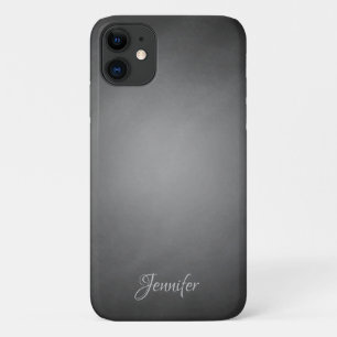 Gepersonaliseerd zwart karton vignet iPhone 11 hoesje