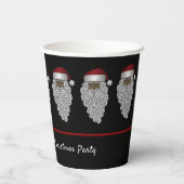 Gepersonaliseerd zwart kerstfeest papieren bekers (Achterkant)