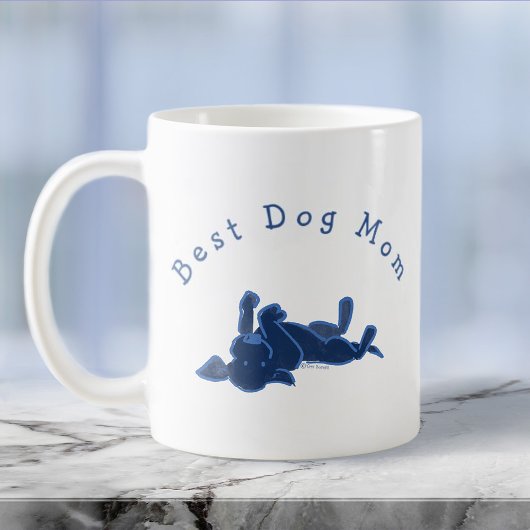 Gepersonaliseerd Zwart Lab Loungen Eenvoudig Wit Koffiemok