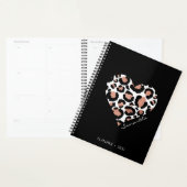 Gepersonaliseerd zwart luipaard cheetah patroon planner (Display)