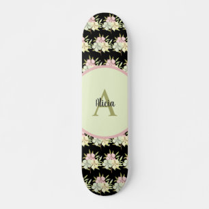 Gepersonaliseerd zwart meisje skateboard