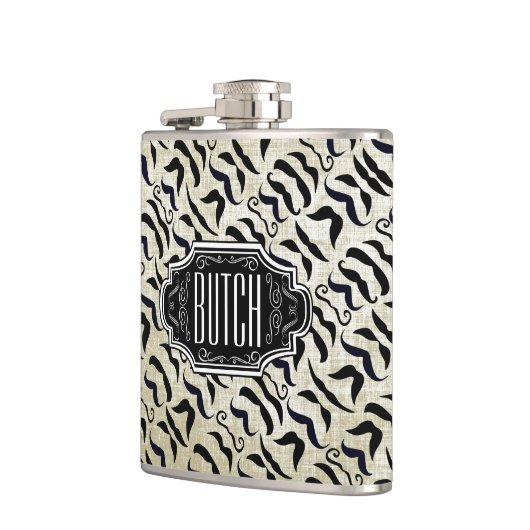 Gepersonaliseerd zwart model heupfles (Links)