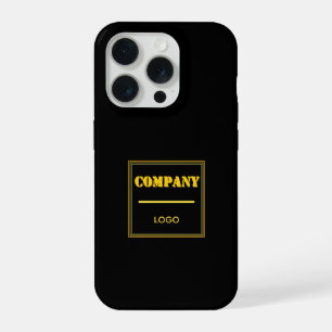 Gepersonaliseerd Zwart Modern Aangepast Bedrijfs iPhone 15 Pro Hoesje