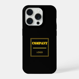 Gepersonaliseerd Zwart Modern Aangepast Bedrijfs iPhone 15 Pro Hoesje