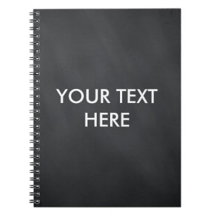 Gepersonaliseerd zwart monogrammed-karton notitieboek