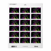 Gepersonaliseerd zwart/neonplatform etiket (Full Sheet)