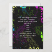 Gepersonaliseerd zwart/neonplatform kaart (Achterkant)