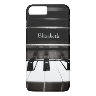 Gepersonaliseerd zwart Piano iPhone 7 Plus Hoesje