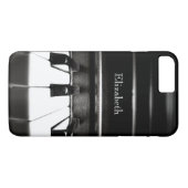 Gepersonaliseerd zwart Piano iPhone 7 Plus Hoesje (Achterkant (Horizontaal))