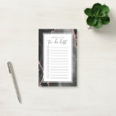 Gepersonaliseerd zwart Roos goud in afdruk om lijs Post-it® Notes (Kantoor)