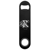 Gepersonaliseerd zwart  speed flessenopener (Achterkant)