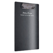 Gepersonaliseerd zwart steenkoolmetaal klembord (Rechts)