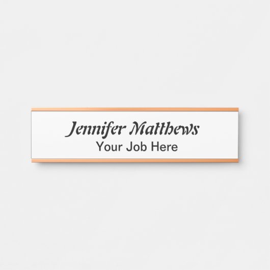 Gepersonaliseerd zwart-wit deurbordje (Voorkant)