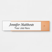 Gepersonaliseerd zwart-wit deurbordje (Voorkant)