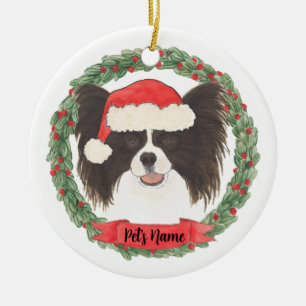 Gepersonaliseerd zwart-wit papier keramisch ornament