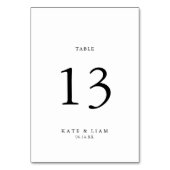 Gepersonaliseerd zwart-wit tafelnummer (Achterkant)