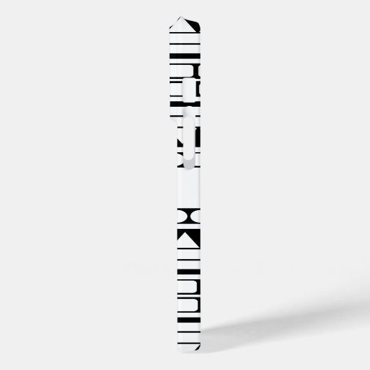 Gepersonaliseerd zwart-wit tribal stijl patroon Case-Mate iPhone case (Achterkant / Links)