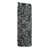 Gepersonaliseerd zwart-witpatroon thermosbeker (Geroteerd rechts)