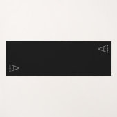 Gepersonaliseerd zwart Yoga Mat Small Monogram (Voorkant (horizontaal))