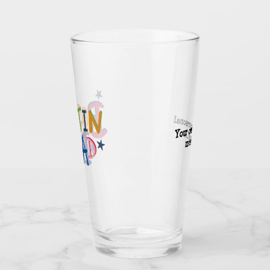 Gepersonaliseerd zwarte Bostin Pap Land Glas (Links)