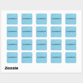 Gepersonaliseerd zwembad onder water letters vierkante sticker (Vel)