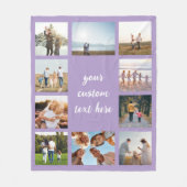 Gepersonaliseerde 10 Fotocollage Fleece Deken (Voorkant)