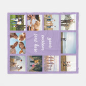 Gepersonaliseerde 10 Fotocollage Fleece Deken (Voorkant (Horizontaal))